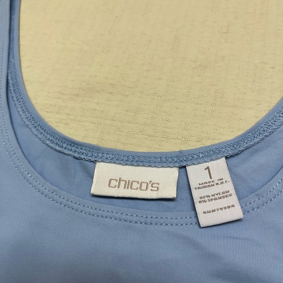 Chicos M baby blue shell tank - Picture 5 of 9